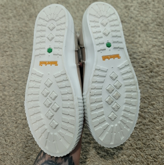 Timberland Skyla Bay Slip On Suede Ankle Boots Beige Cream Faux Fur 7 - Picture 6 of 7